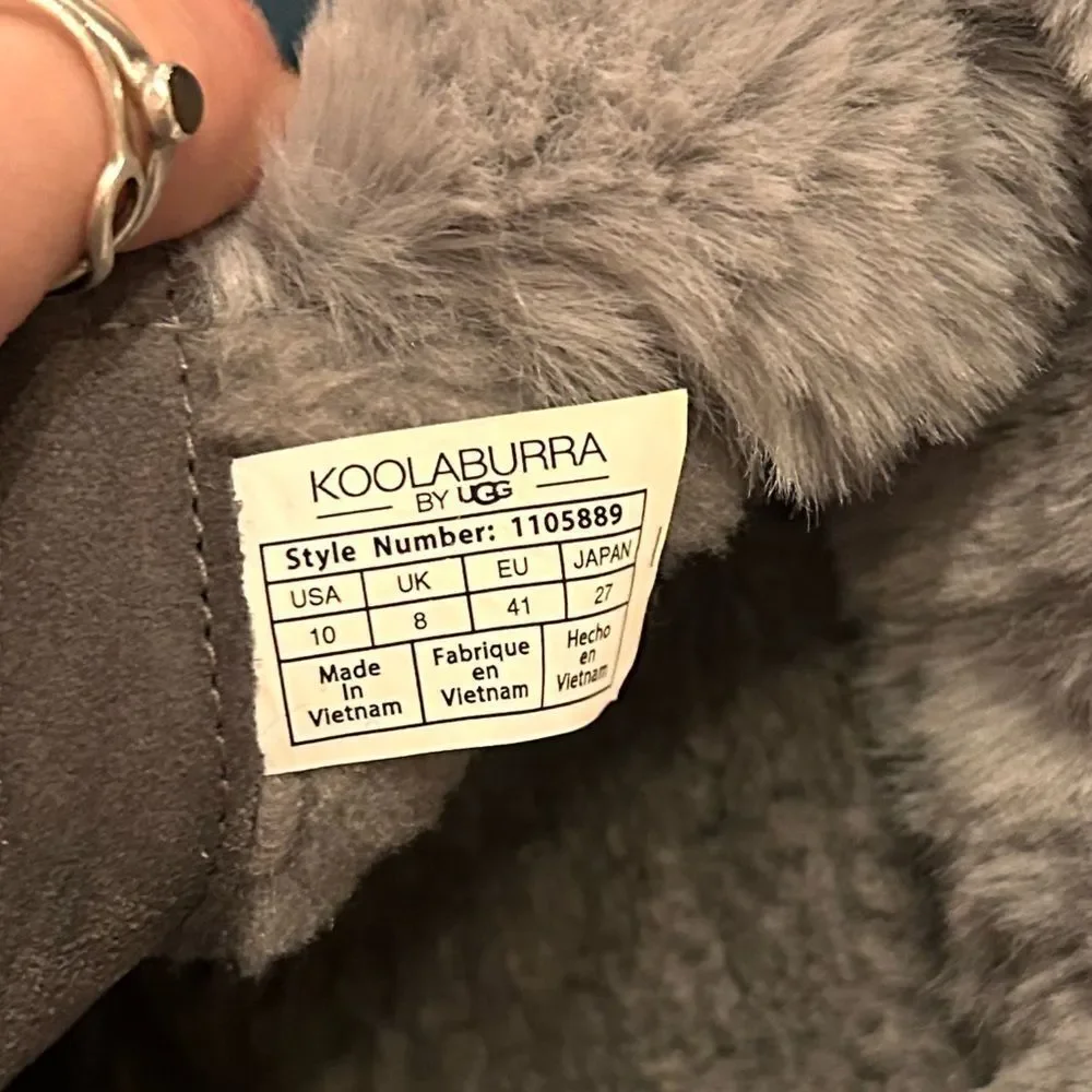 Koolaburra Gray Fur-Lined Winter Boots